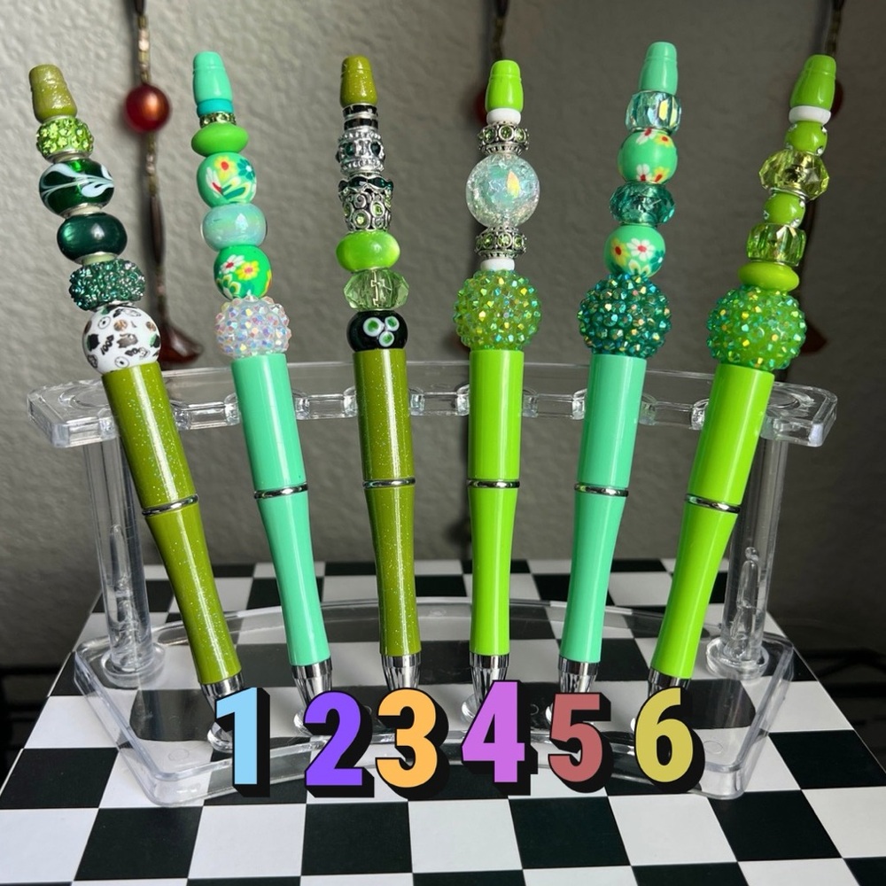 Beaded Pens 1 for $5, 2 for $8, 5 for $15 - black ink